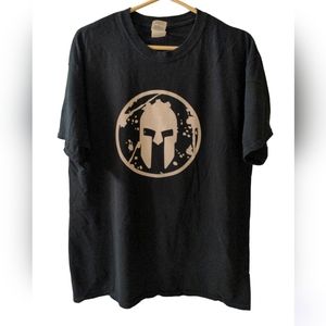 ❤️ Men's Spartan Black Tee T-shirt L